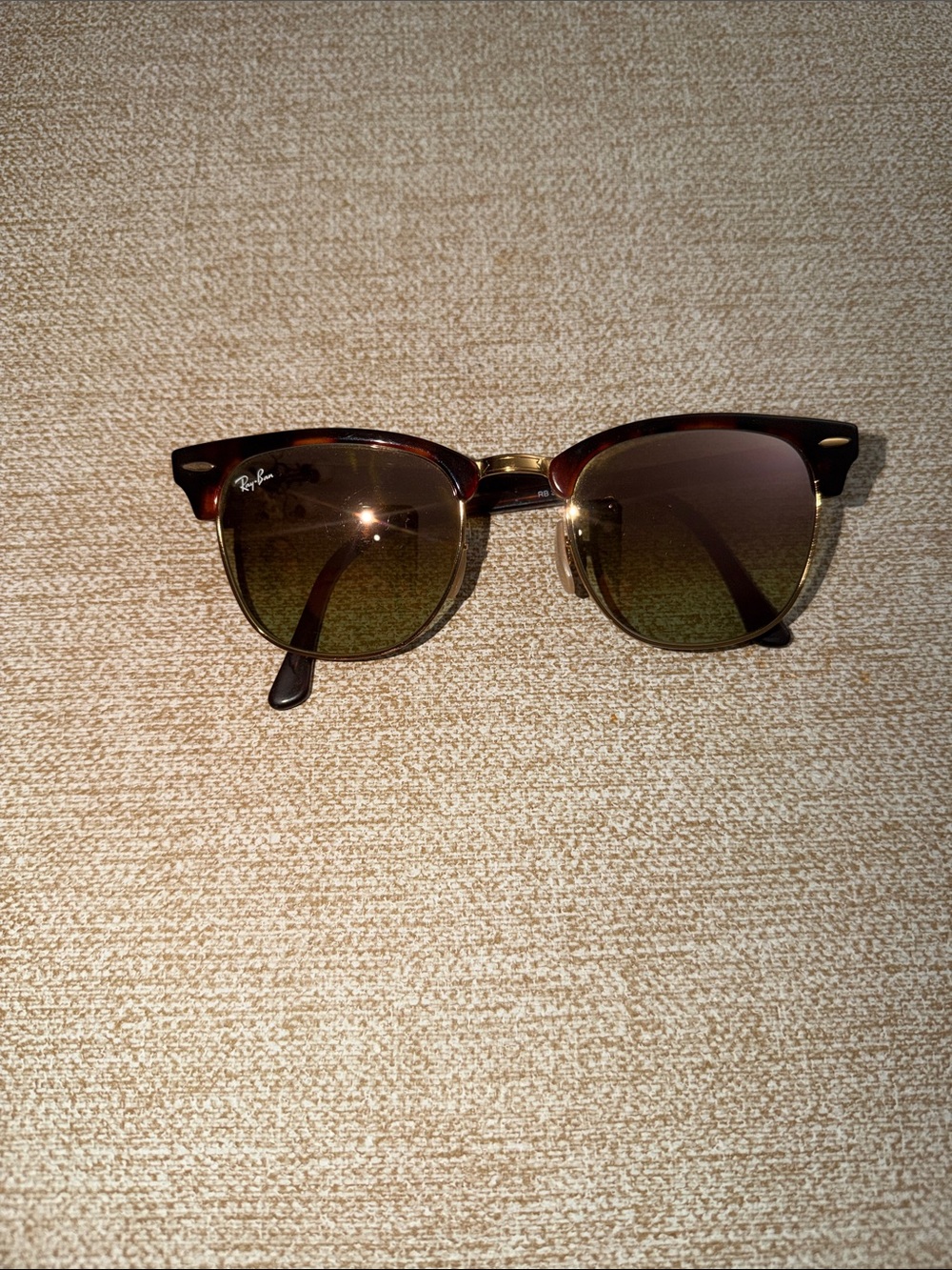 Ray-Ban Clubmaster Sunglasses - Tortoise Frame with Brown Lenses